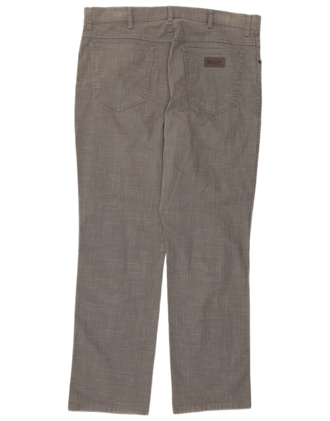 Calça casual masculina WRANGLER Texas Stretch Straight W38 L32 cinza xadrez