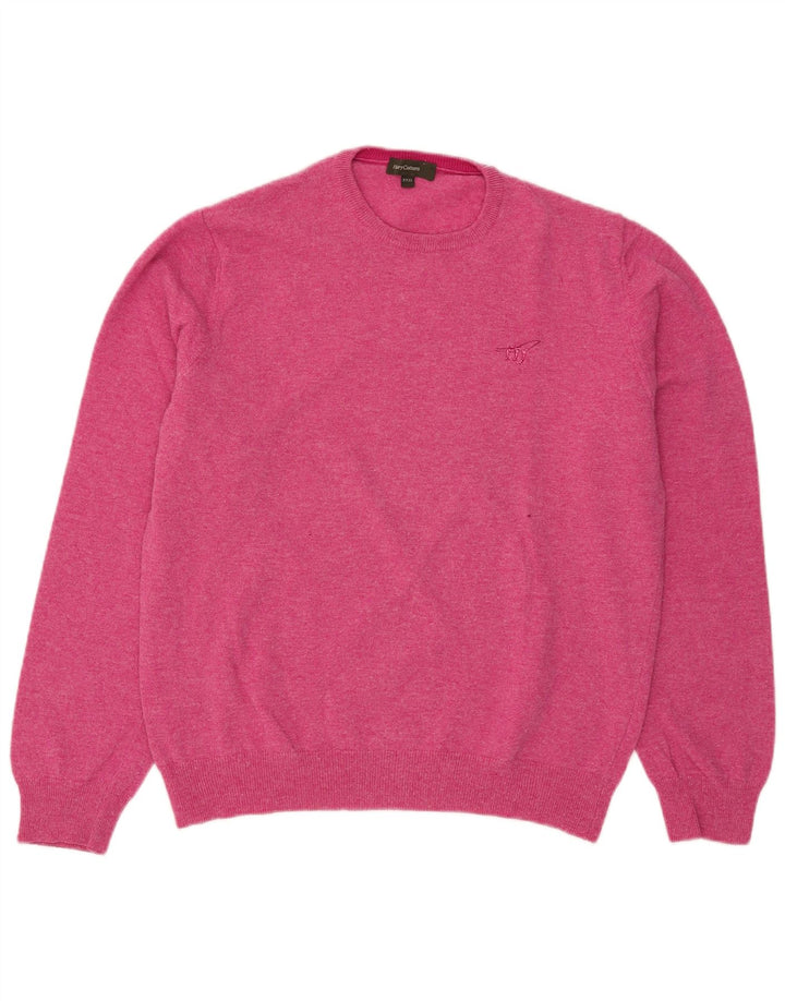 Suéter masculino Henry Cottons com gola redonda 3XL lã rosa