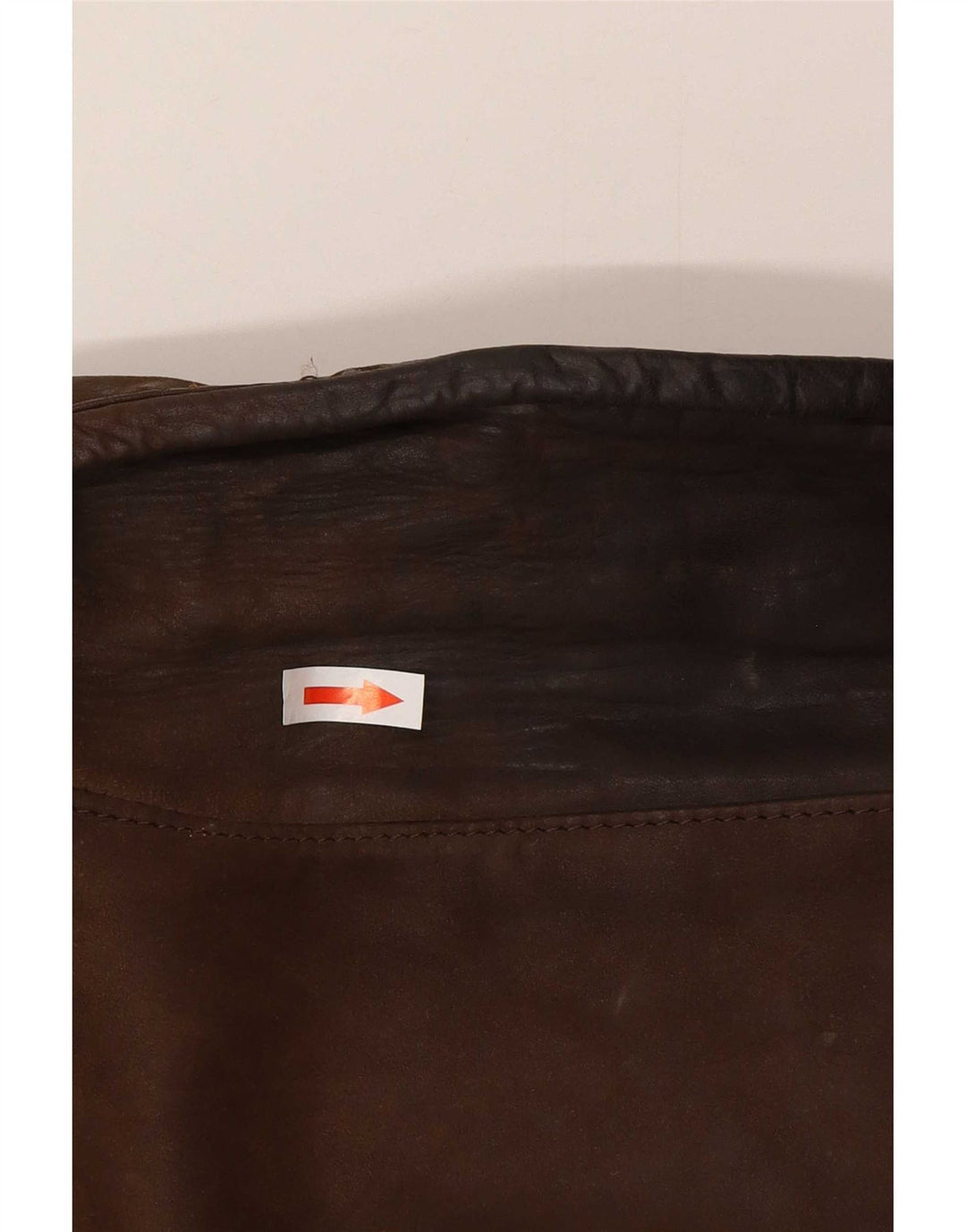 Jaqueta de couro bomber masculina vintage UK 42 XL marrom