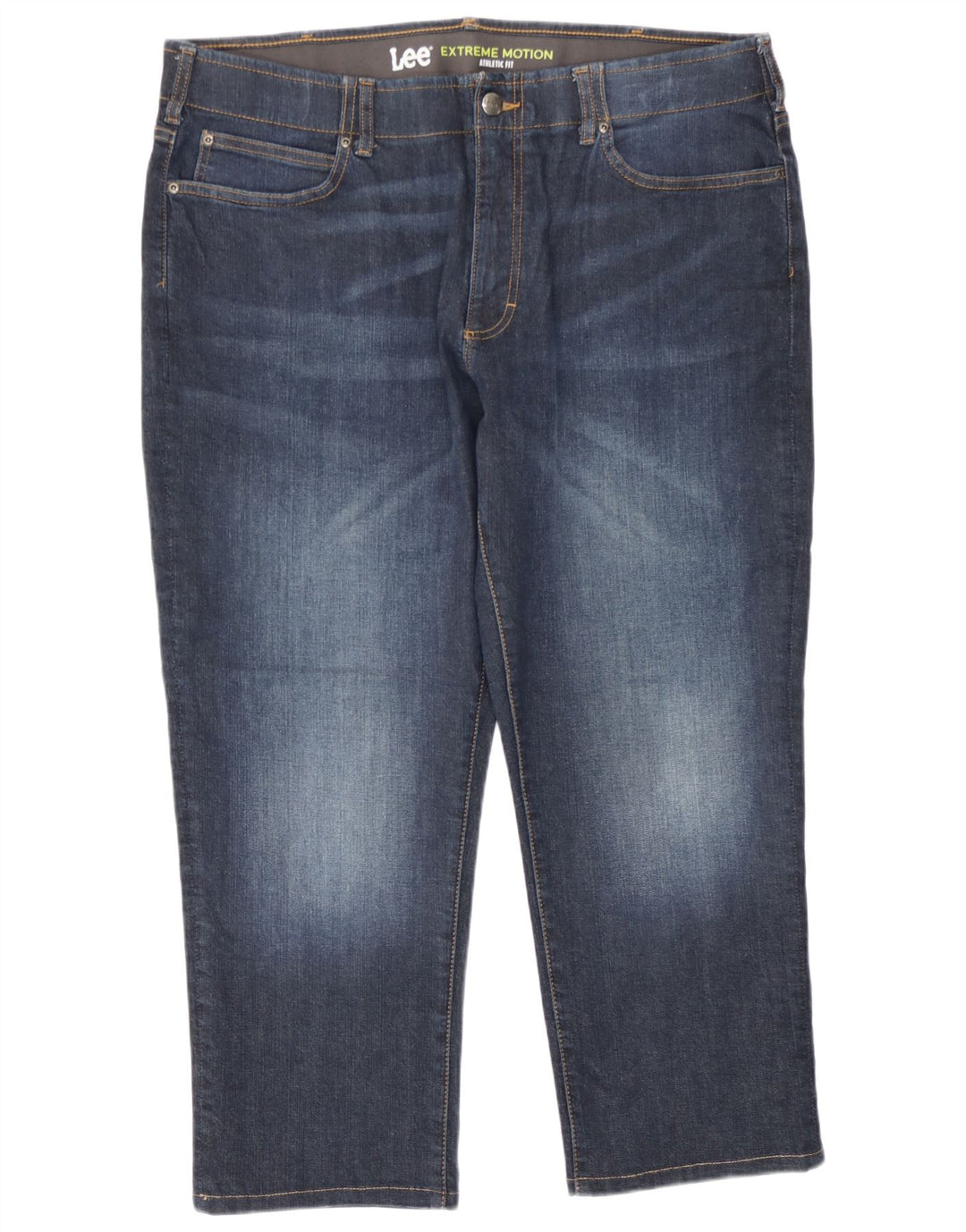 Lee Mens Jeans Recortados W40 L27 Azul Marinho Algodão