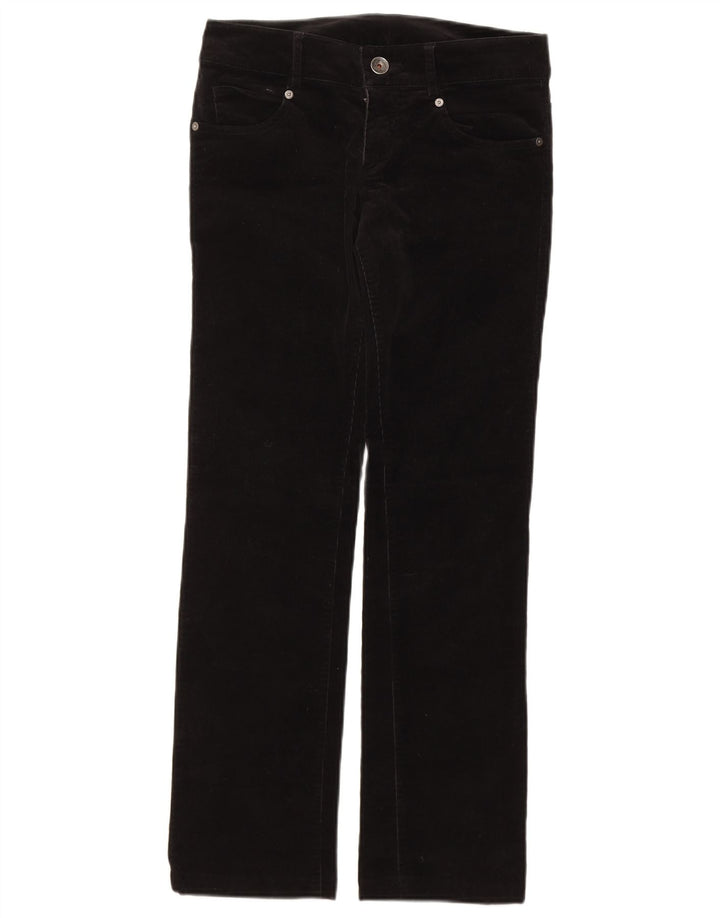 Calça feminina reta de veludo BENETTON W30 L30 preta
