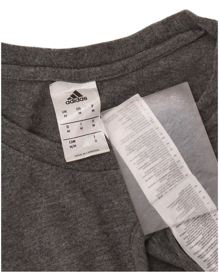 Camiseta masculina ADIDAS Top cinza médio algodão