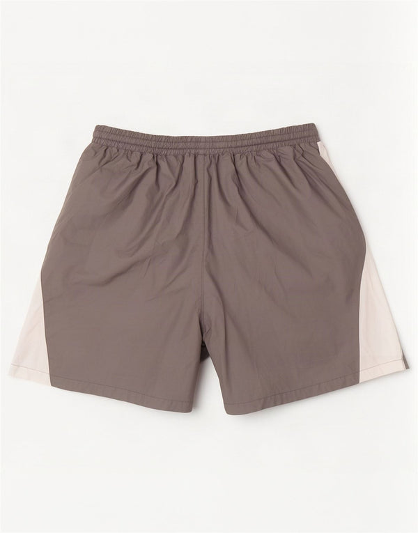 Shorts esportivos masculinos Lotto UK 42/44 XL cinza colorblock poliéster