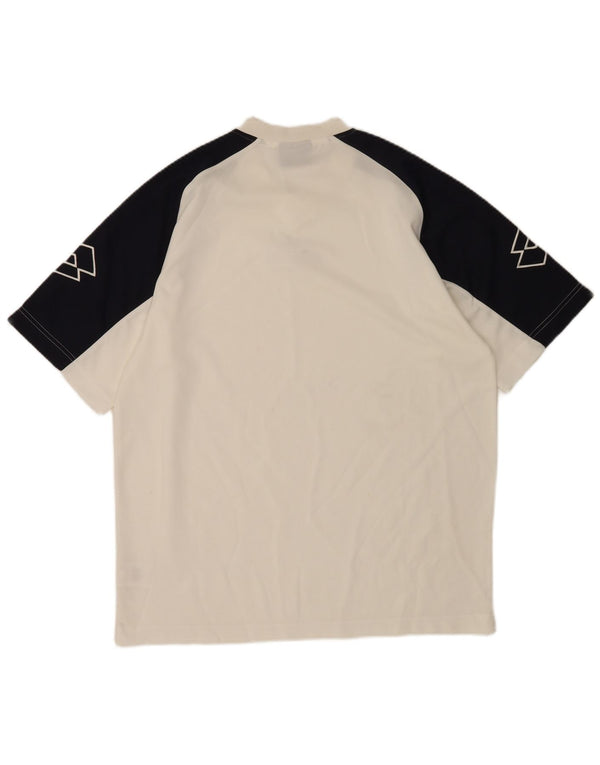 Camiseta masculina gráfica Lotto Top XL branco colorblock poliéster