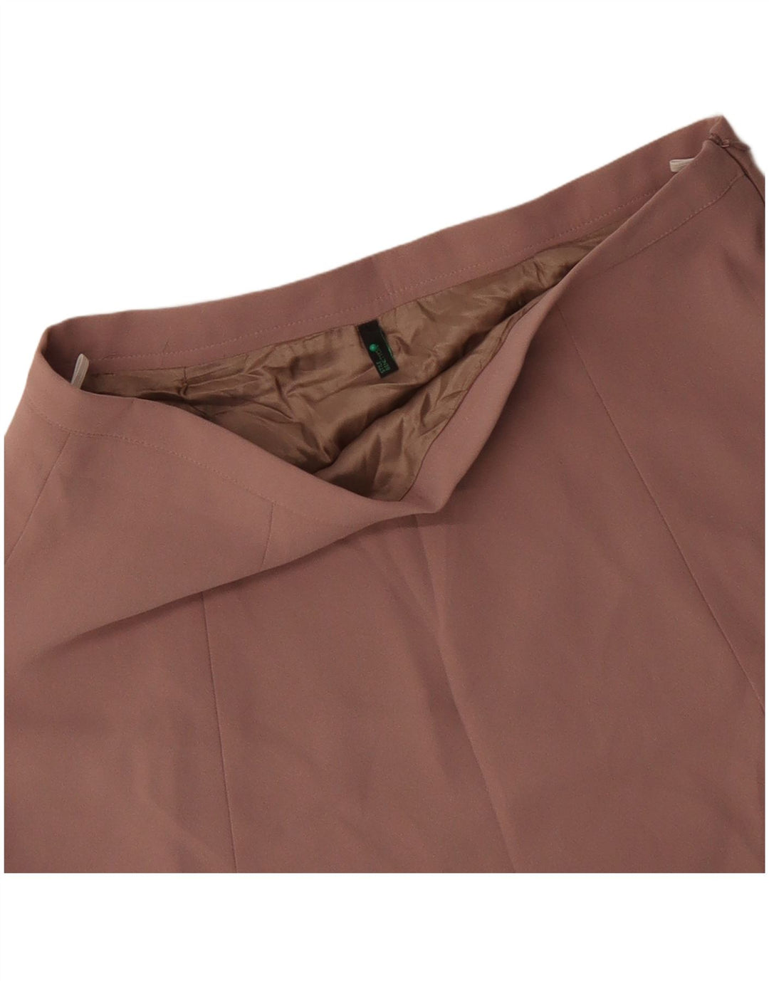 Saia feminina BENETTON UK 14 grande W34 rosa floral poliéster