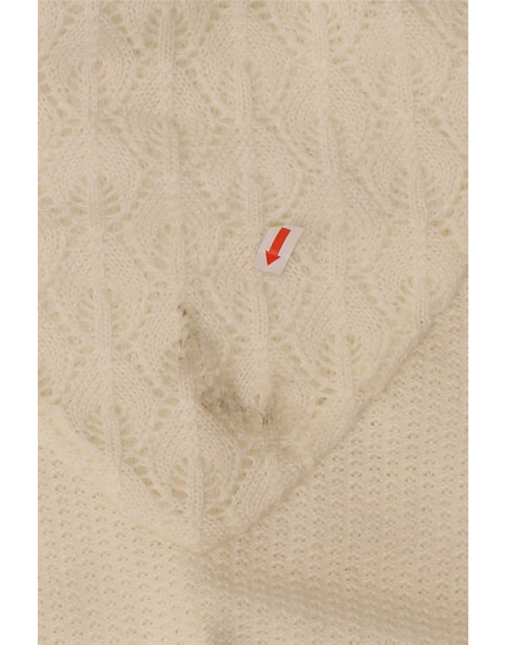 VINTAGE Womens Boat Neck Jumper Sweater UK 16 Large Off White Vintage Vintage and Second-Hand Vintage from Messina Hembry 