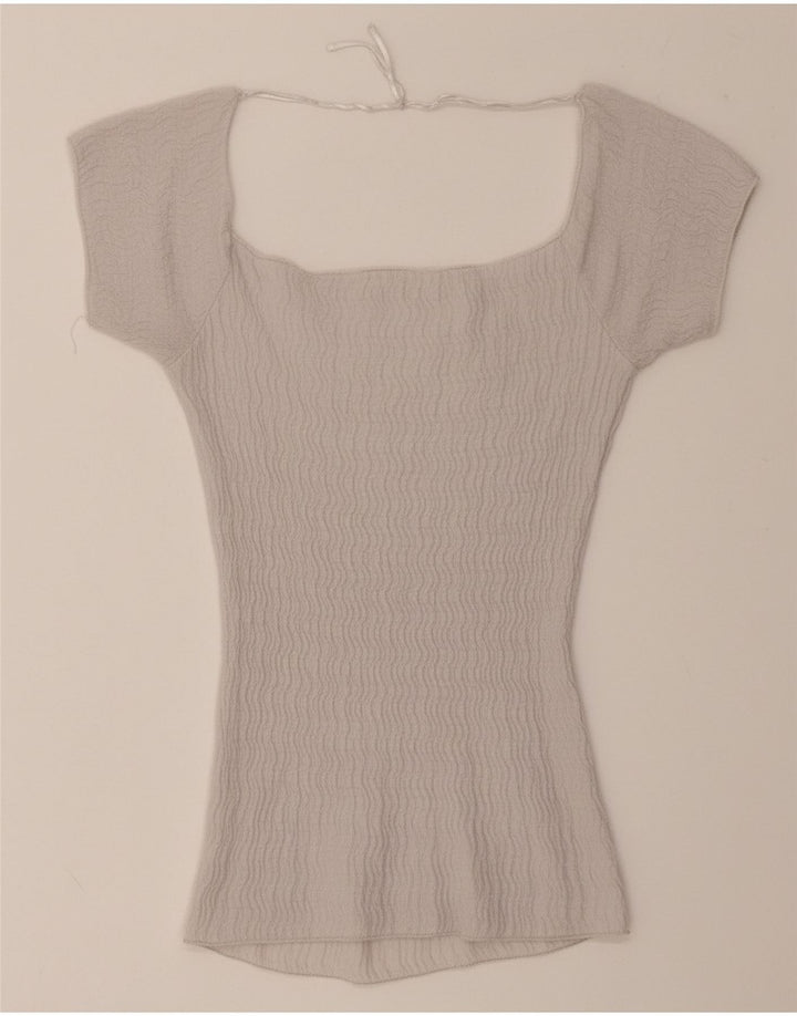 Blusa feminina ZARA UK 8 pequena cinza