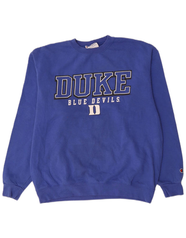 Champion Mens Duke Blue Devils Basquete Gráfico Suéter Grande