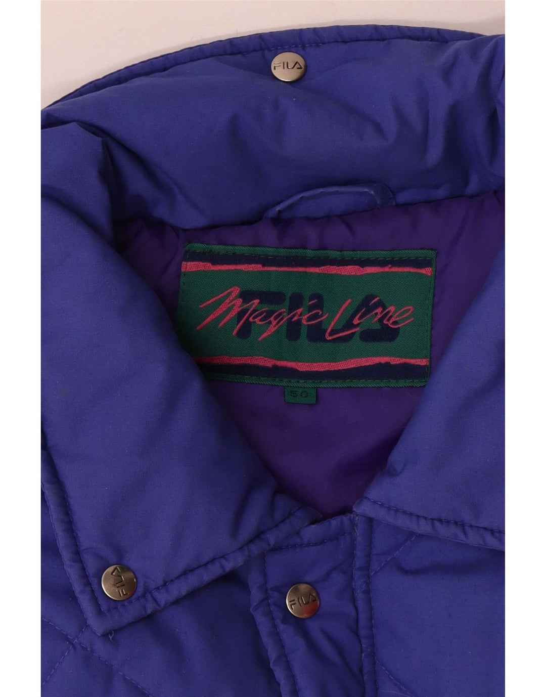 Jaqueta acolchoada masculina Fila IT 50 grande azul