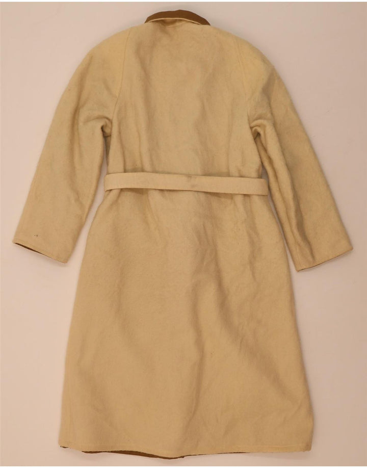 Sobretudo reversível feminino vintage IT 42 algodão bege médio