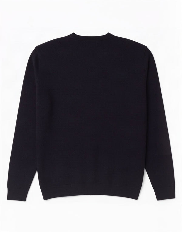 Suéter masculino Jack & Jones com gola redonda, pequeno algodão azul marinho