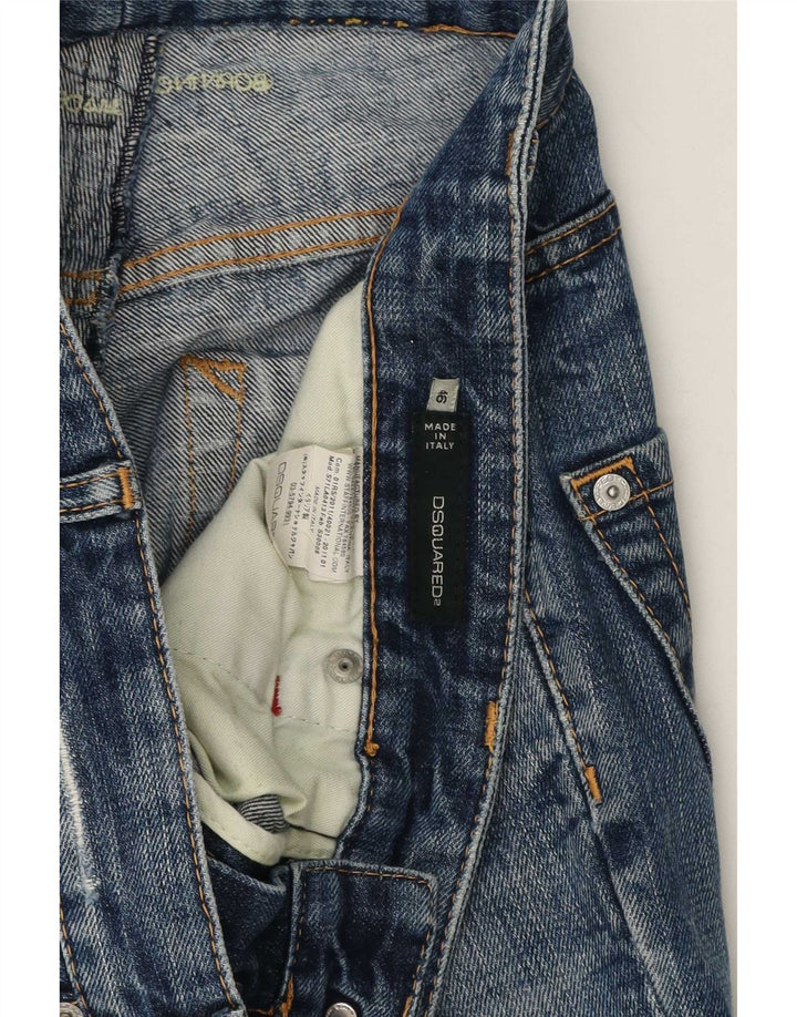 Dsquared Masculino Distressed Slim Jeans IT 46 Pequeno W32 L30 Azul Algodão