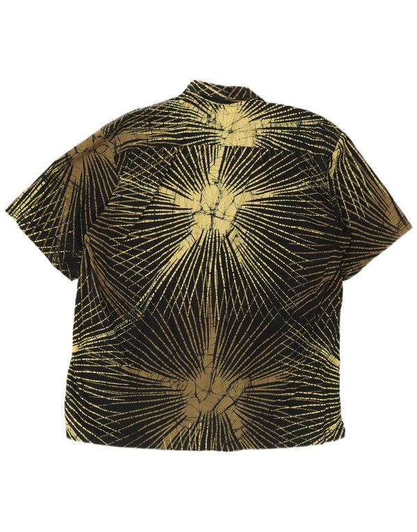Camisa masculina Caribelle Batik com estampa abstrata grande multicolorida