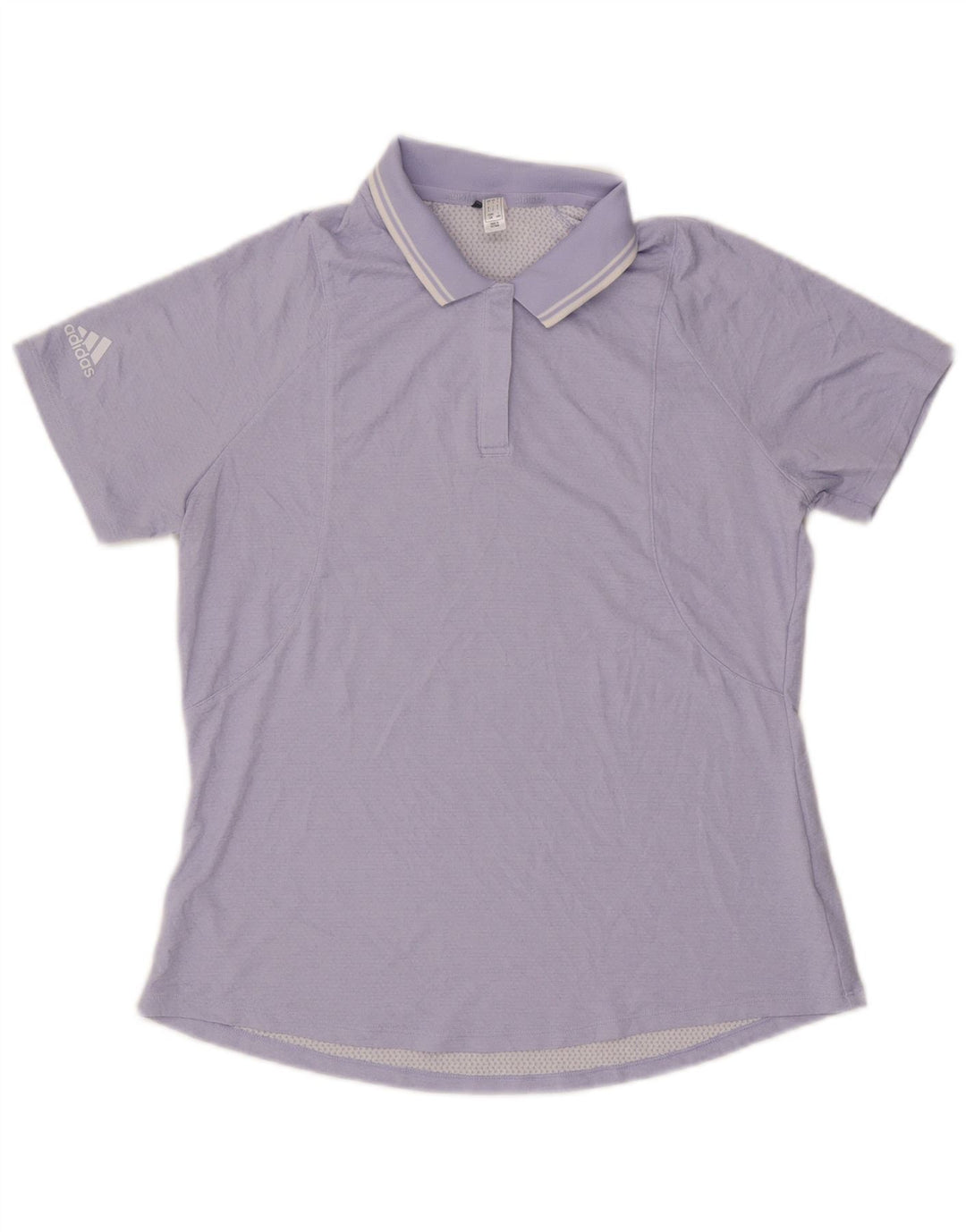 Camisa polo feminina ADIDAS UK 14 grande poliéster roxo