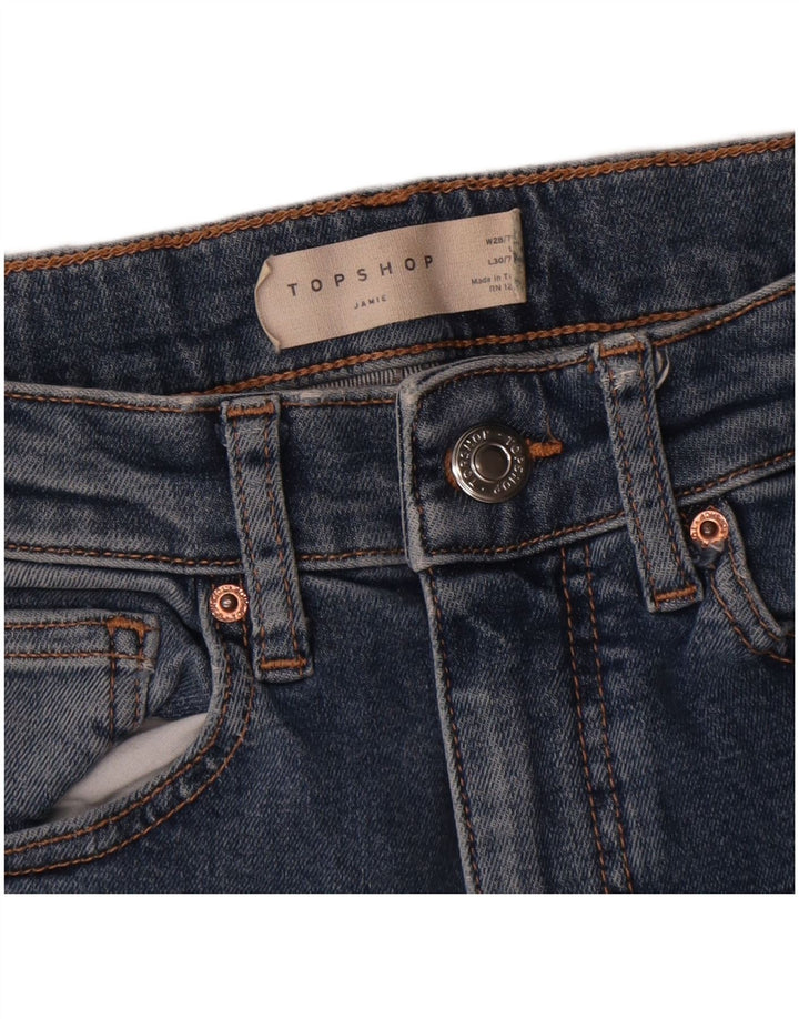 Topshop feminino Jamie Skinny Jeans W28 L30 azul poliéster