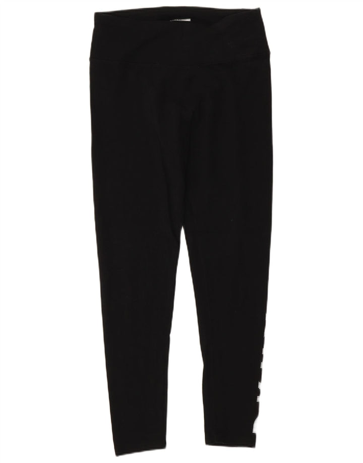 Leggings gráficas femininas Dkny UK 12 algodão preto médio