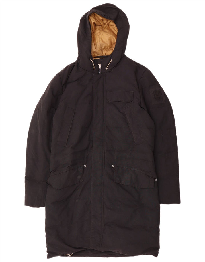 Casaco acolchoado com capuz masculino Murphy & Nye Sailmakers Reino Unido 36 pequeno preto