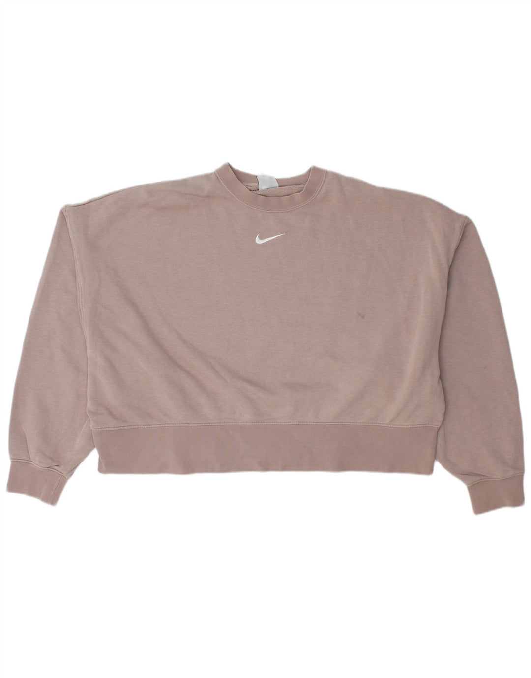 Nike Womens Crop Oversized Moletom Jumper UK 14 Médio Algodão Rosa