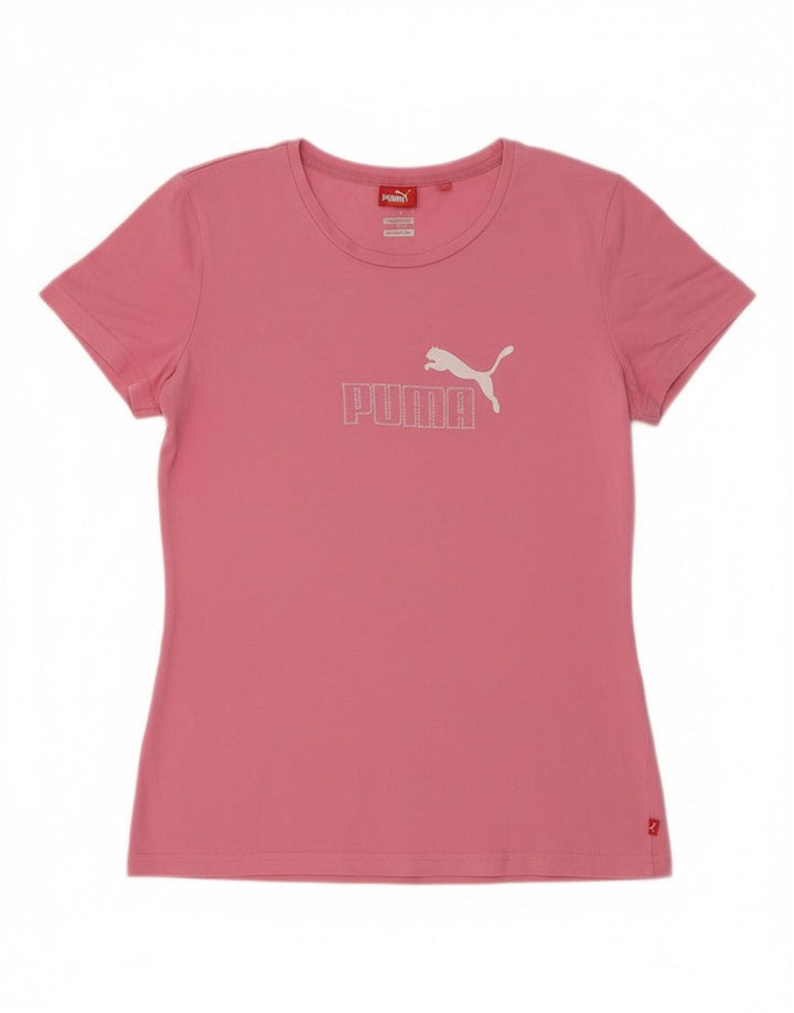 Puma Camiseta Feminina Graphic Top UK 14 Médio Rosa