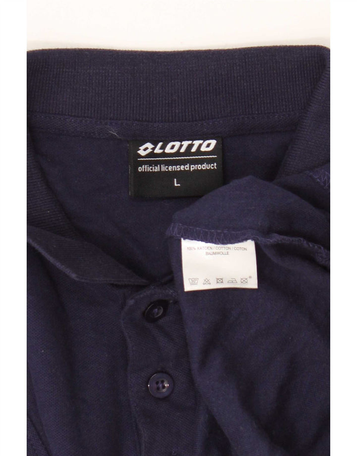 Camisa polo masculina Lotto grande algodão azul marinho