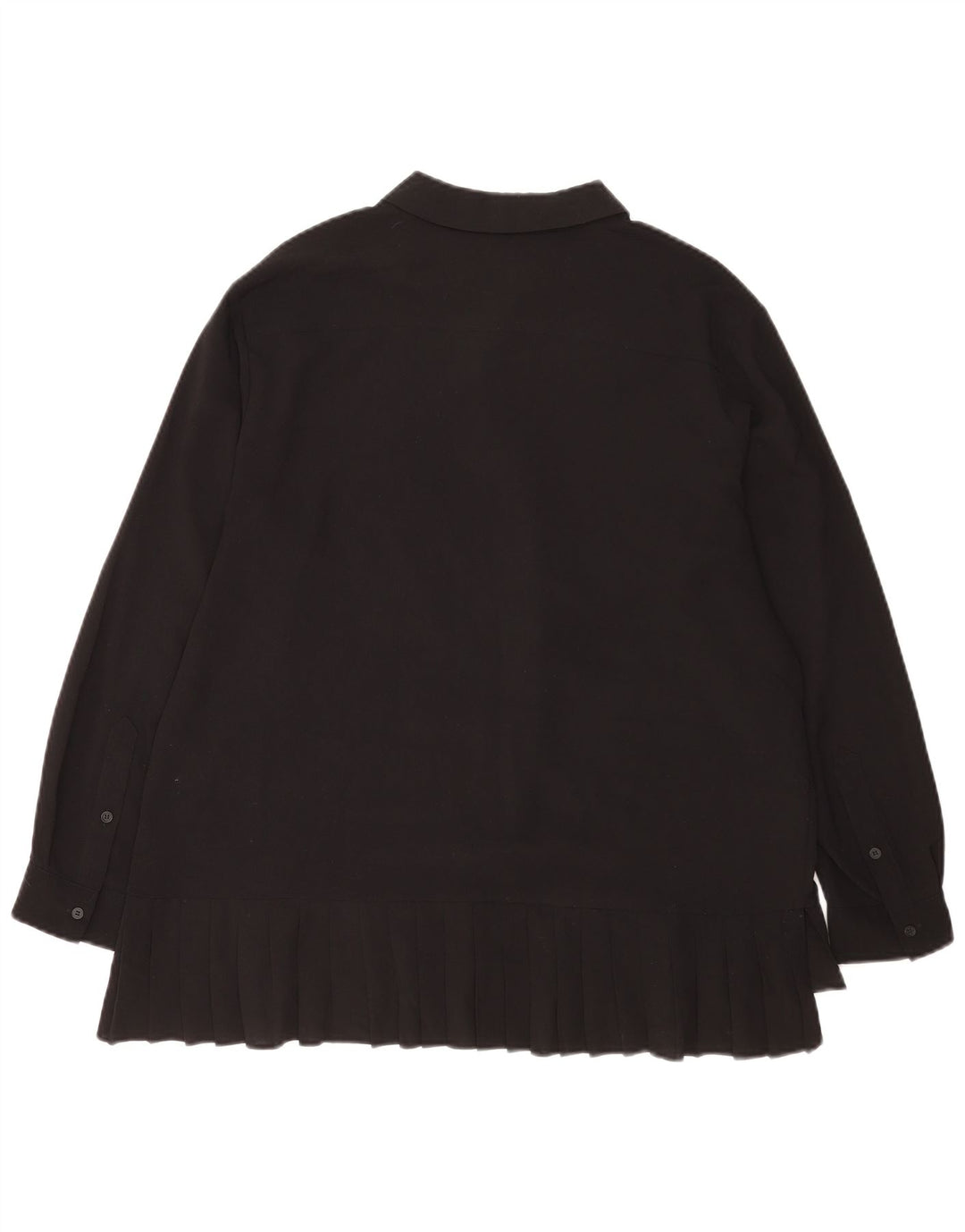 Blusa feminina de ajuste solto French Connection UK 14 poliéster preto grande