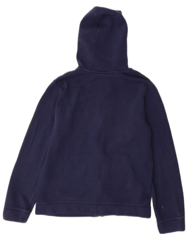 Suéter Nike Boys Zip com capuz 12-13 anos grande algodão azul marinho