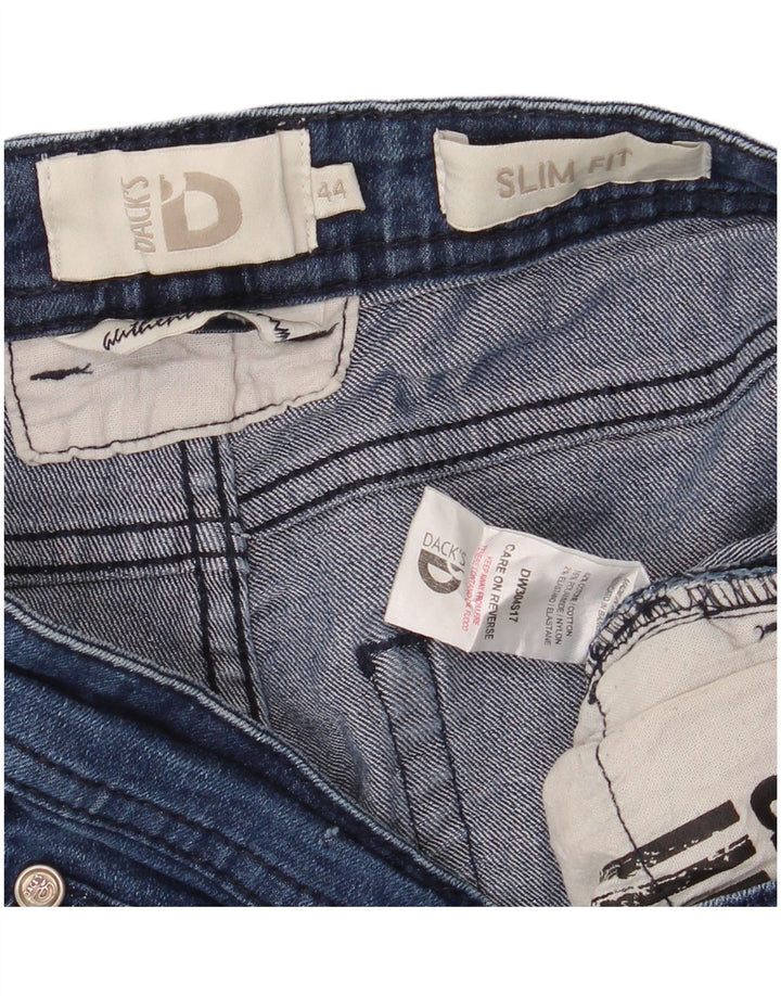 Shorts jeans feminino slim fit DACK'S IT 44 médio W30 algodão azul