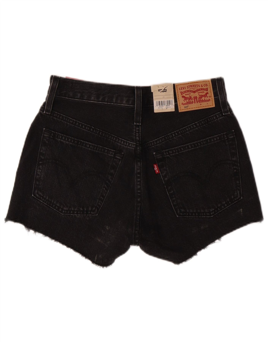 Shorts jeans feminino 501 da Levi's W25 XS algodão preto