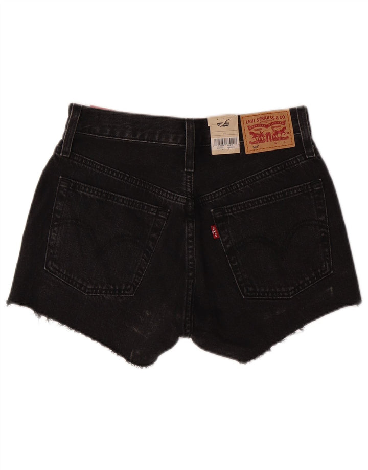 Shorts jeans feminino 501 da Levi's W25 XS algodão preto