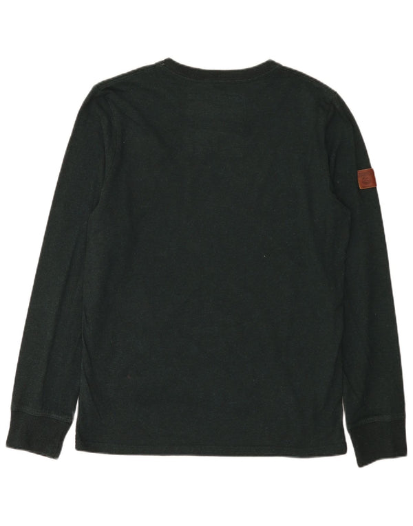 Superdry Mens Graphic Top Manga Longa XL Verde Algodão