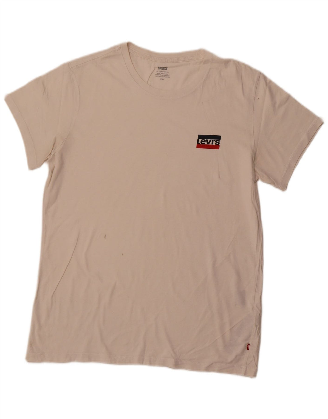 Camiseta masculina Levi's Top grande de algodão branco