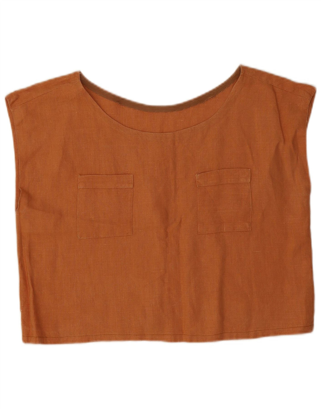 Blusa feminina vintage vintage UK 12 marrom médio