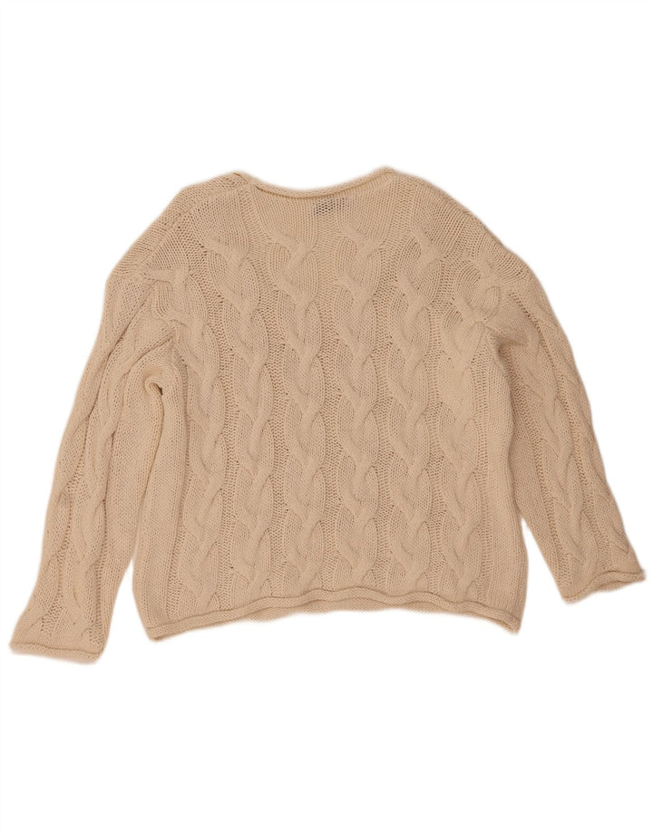 Zara suéter feminino oversized com decote em V Reino Unido 10 pequeno off white