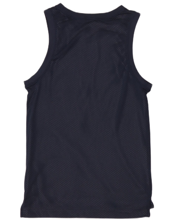 NIKE Masculino Graphic Vest Top Pequeno Poliéster Azul Marinho
