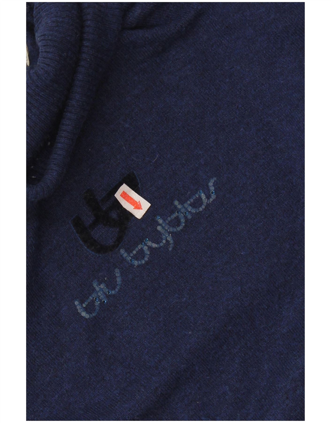 Suéter feminino BYBLOS com gola redonda Reino Unido 14 grande azul marinho acrílico