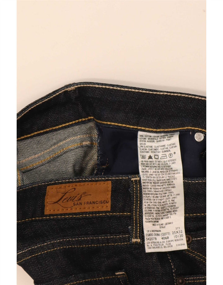 Jeans femininos Levi's Bold Curve Straight W25 L32 algodão preto