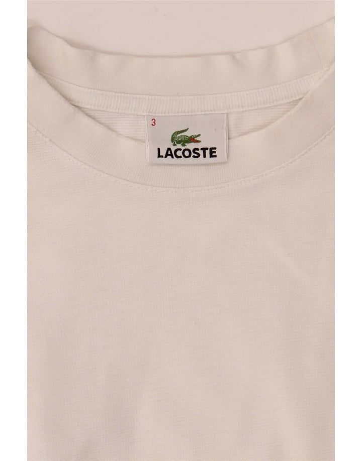 Camiseta masculina Lacoste tamanho superior 3 pequeno branco