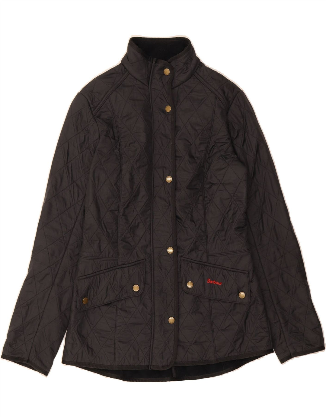 BARBOUR Womens Quilted Jacket UK 12 Medium Navy Blue Vintage Barbour and Second-Hand Barbour from Messina Hembry 