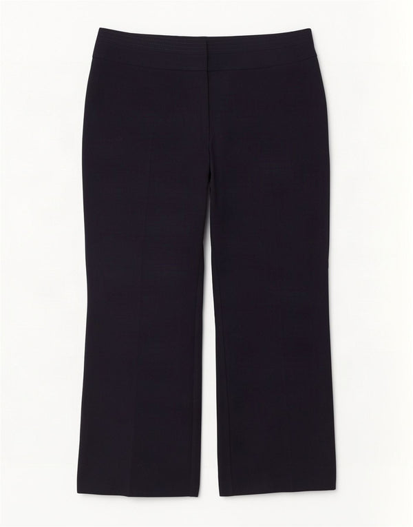 Calça casual feminina Marks & Spencer com perna larga Reino Unido 18 XL W38 L30 azul marinho