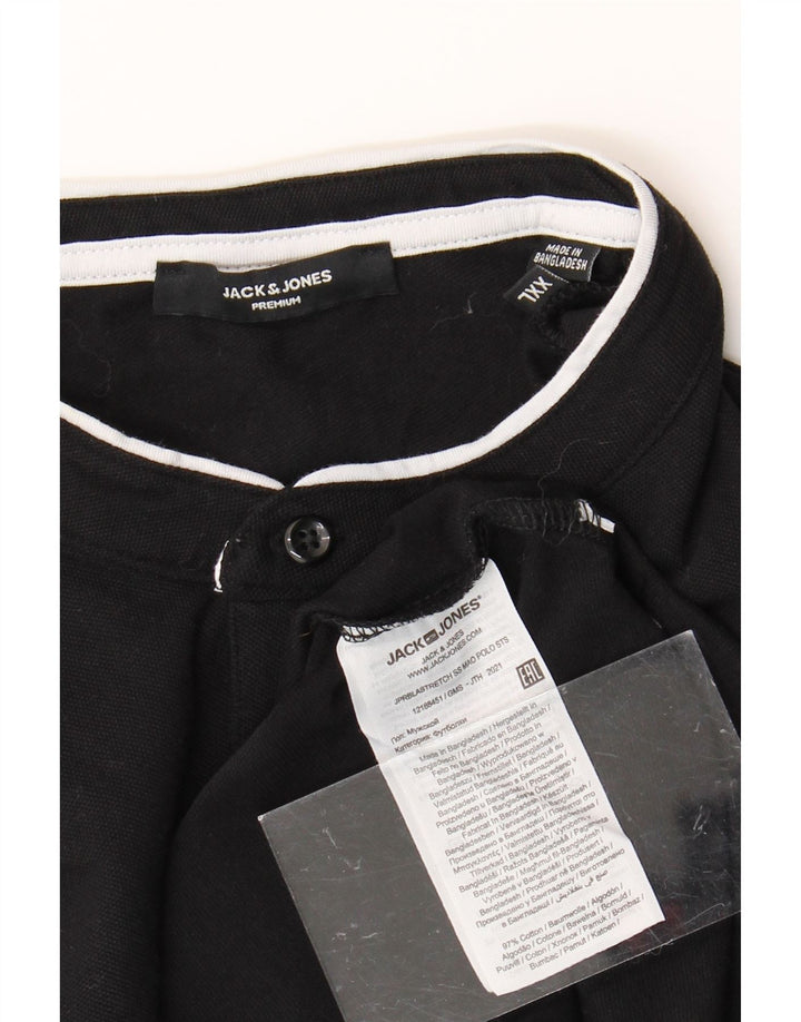 Camisa polo masculina JACK & JONES 2XL algodão preto