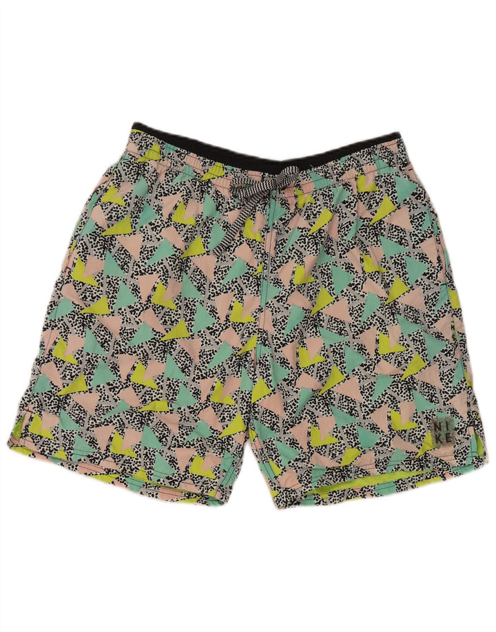 Nike Mens Sport Shorts Médio Poliéster Geométrico Multicolorido