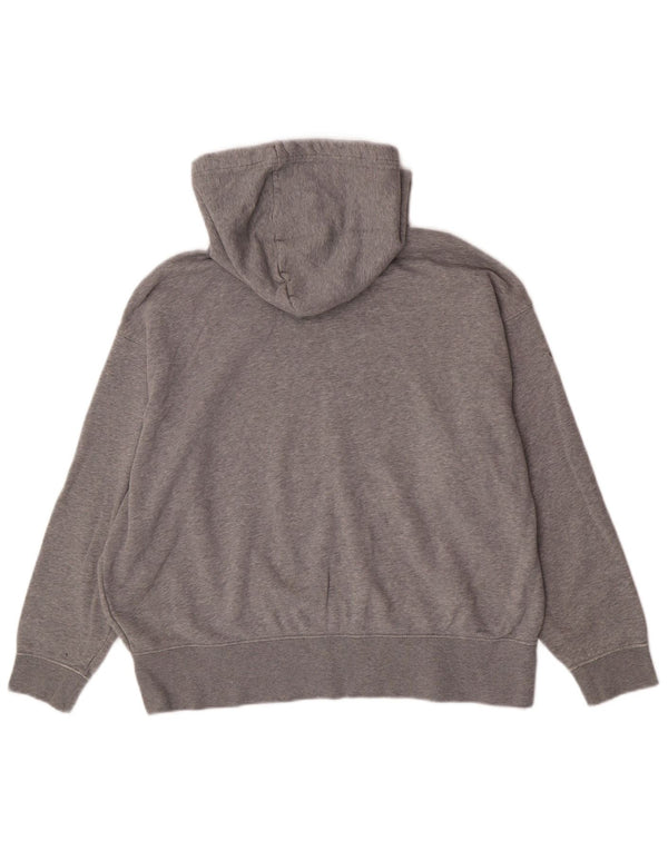Nike Womens Relaxed Fit Hoodie Jumper UK 14 Médio Cinza Algodão Esportes