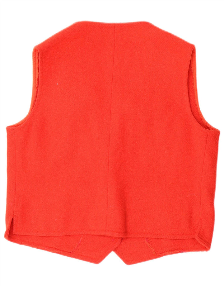 Colete feminino vintage UK 16 grande vermelho