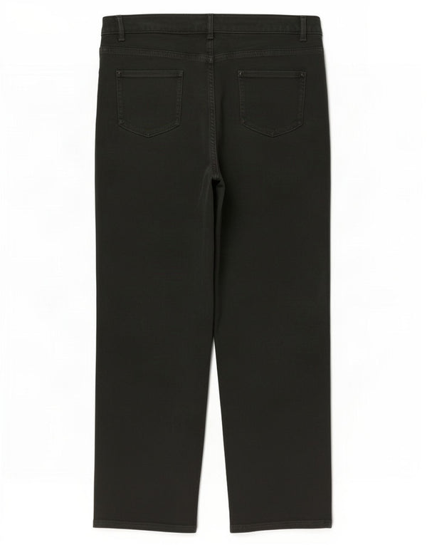Calça jeans feminina Marks & Spencer Per Una Straight UK 18 XL W36 L26 algodão verde