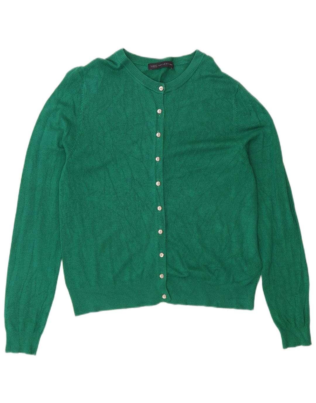 Suéter cardigã feminino Marks & Spencer UK 12 viscose verde médio