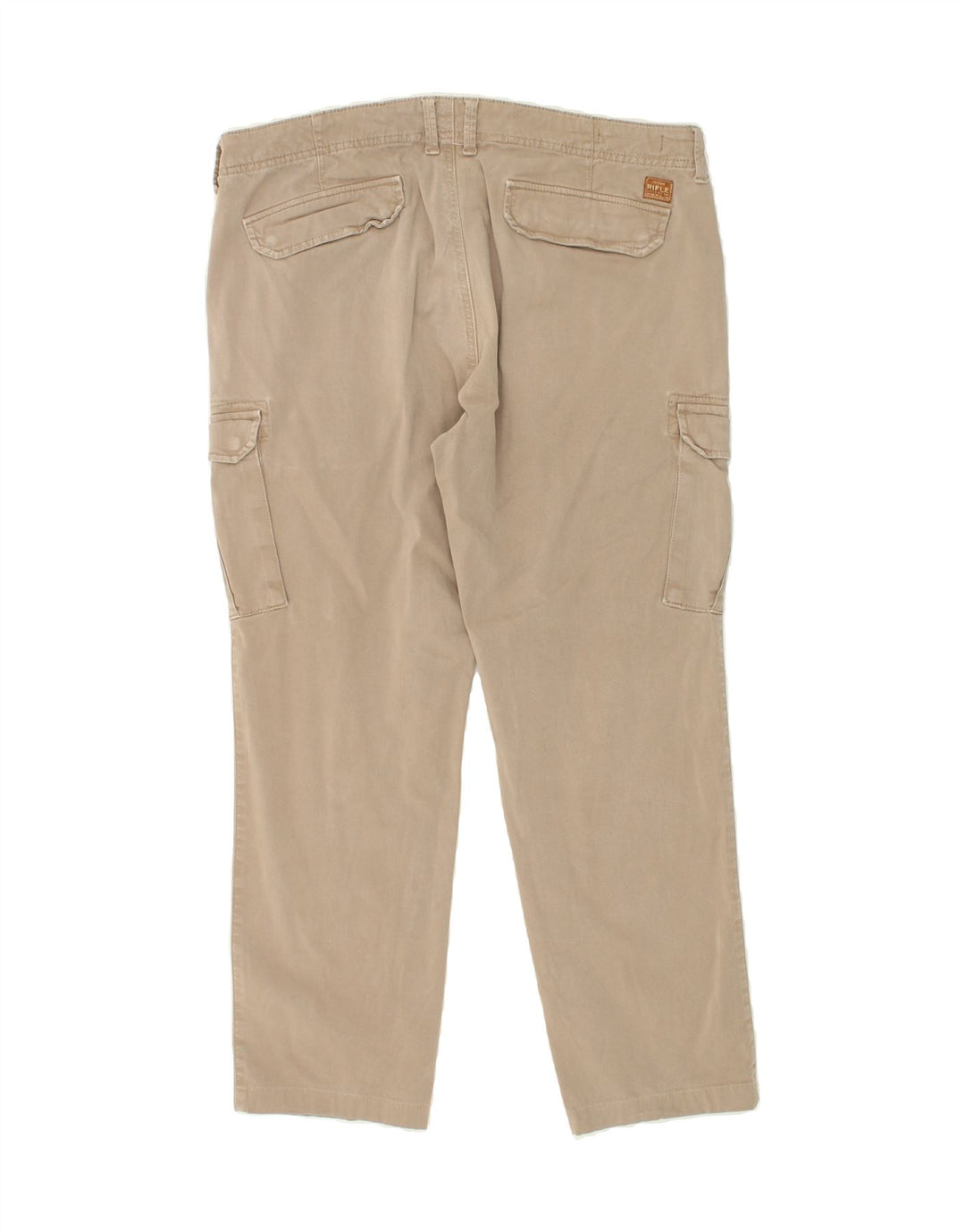 RIFLE Mens Straight Cargo Trousers W36 L27 Beige Cotton Vintage Rifle and Second-Hand Rifle from Messina Hembry 