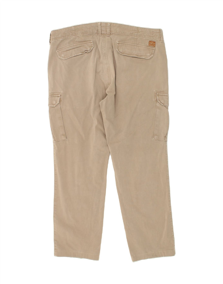 RIFLE Mens Straight Cargo Trousers W36 L27 Beige Cotton Vintage Rifle and Second-Hand Rifle from Messina Hembry 