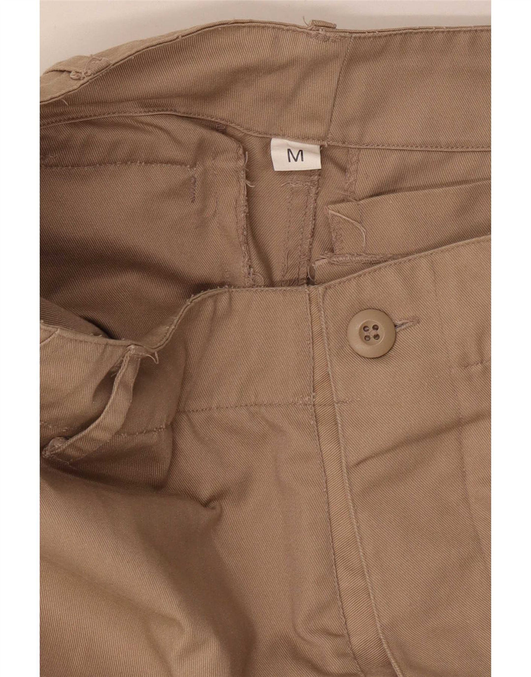 Calças cargo vintage masculinas joggers médias W34 L31 bege