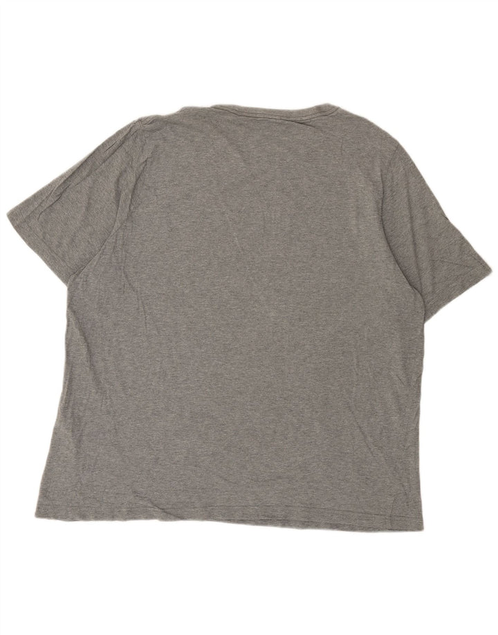 Camiseta masculina Puma Graphic 2XL algodão manchado cinza