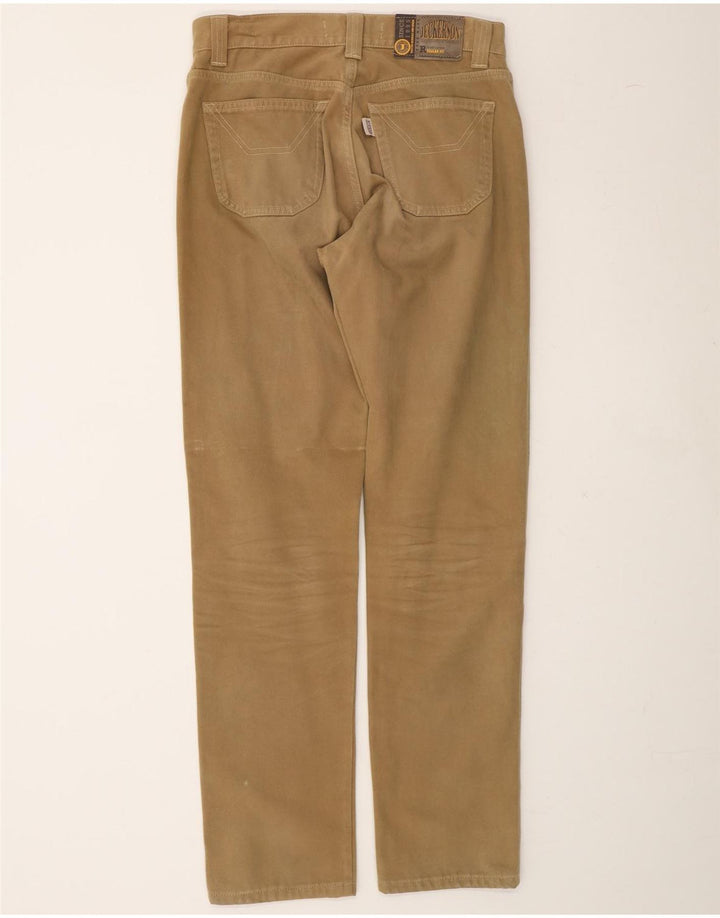JECKERSON Mens Straight Casual Trousers W32 L32 Brown Cotton Vintage Jeckerson and Second-Hand Jeckerson from Messina Hembry 